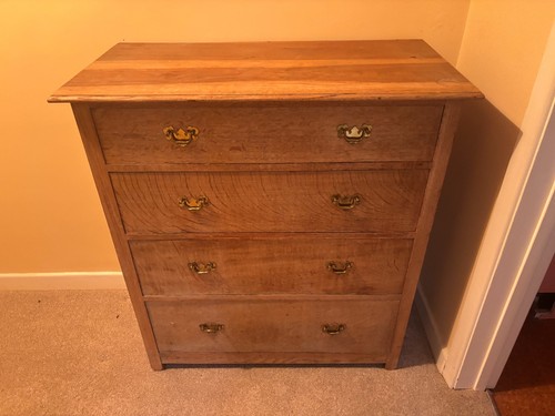 Pine chest drawers - pine, antique