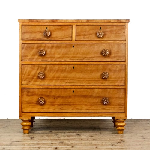 Antique satin walnut chest - antique,