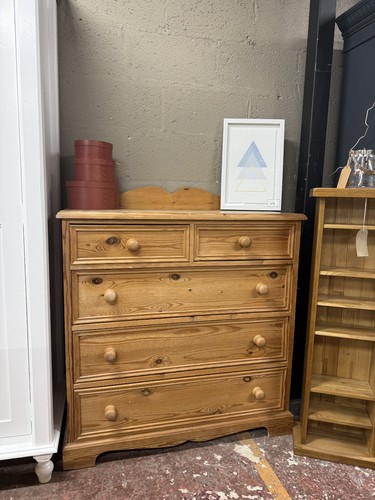 Solid pine chest drawers - chest,