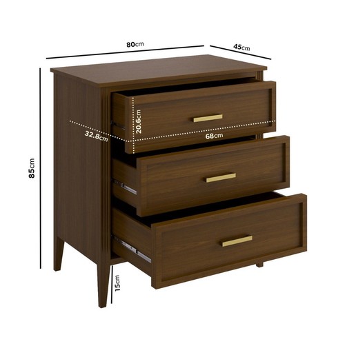 Walnut chest drawers - drawers,