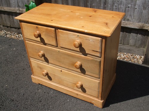 Antique pine chest of - chest,