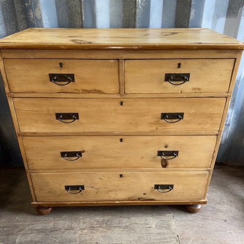 Antique pine chest drawers - chest, of