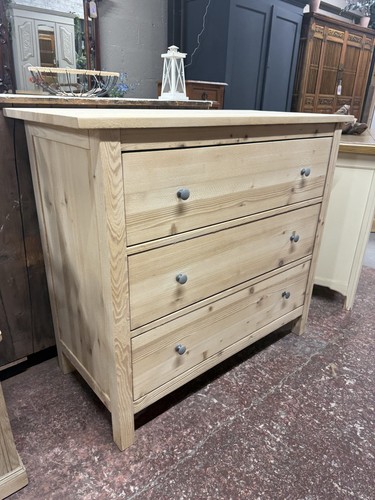 Stripped pine chest - chest, drawers