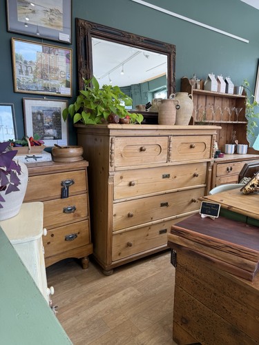Antique pine chest - antique,