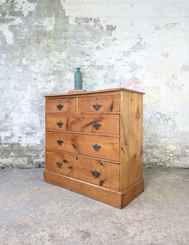 Victorian solid pine chest - victorian, of