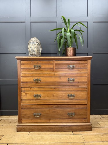 Antique solid walnut chest - antique, of