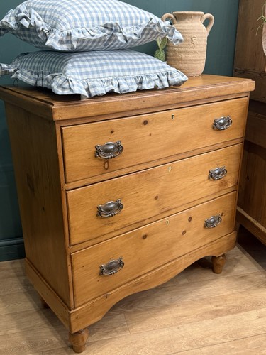 Antique pine chest drawers - pine, of