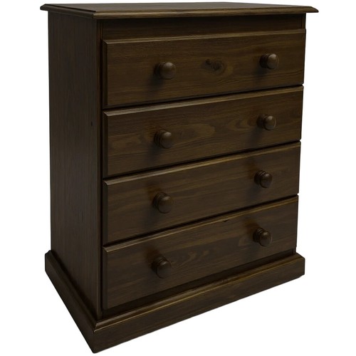 Solid pine drawer chest of - pine, 4