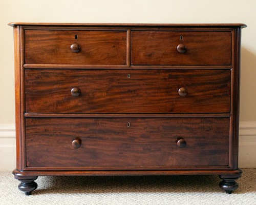 Victorian mahogany chest - victorian, of
