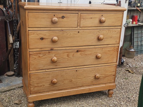 Antique pine chest drawers - of,
