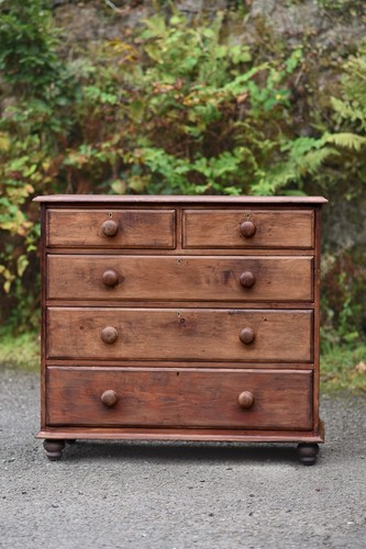 Antique pine chest drawers - antique,