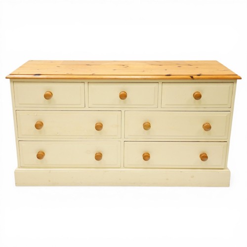 Vintage painted pine chest - chest, of