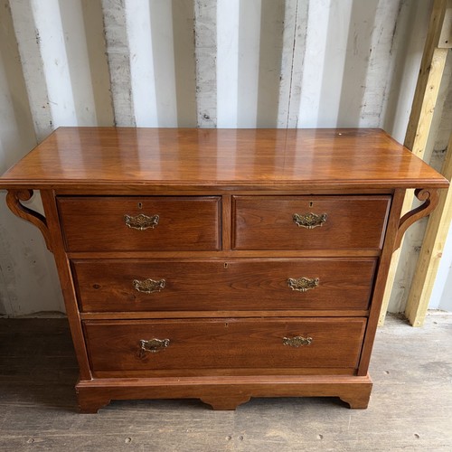 Antique pine dark - chest, of
