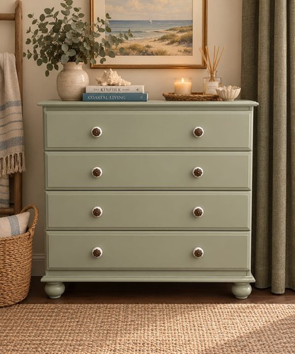 Refinished solid pine - chest, of